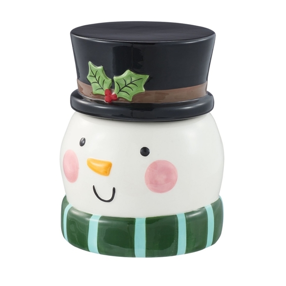 Christmas Snowman Earthenware Candy/Cookie Jar - Picture 5 of 5